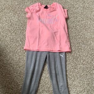 Puma tee and athletic pants 4T